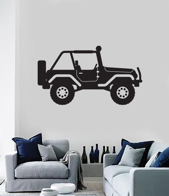 Vinyl Wall Decal Auto Machine Off Road Vehicles Jeep Unique Gift (n1899)