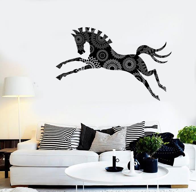 Wall Sticker Vinyl Decal Beautiful Graphic Horse Jump Animal Decor Unique Gift (n1469)