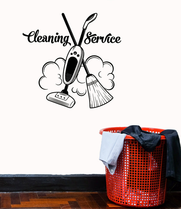 Wall Sticker Vinyl Decal Cleaning Logo Wash Dry Delivery Service Unique Gift (n1484)