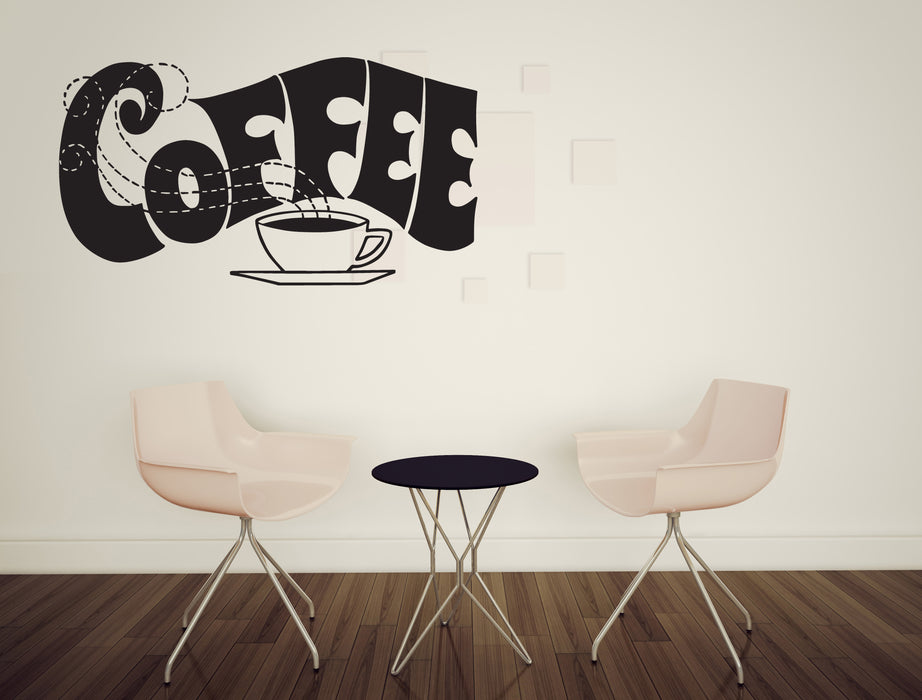 Vinyl Wall Decal Coffee Break Coffee Time Cup Aroma Unique Gift (n1887)