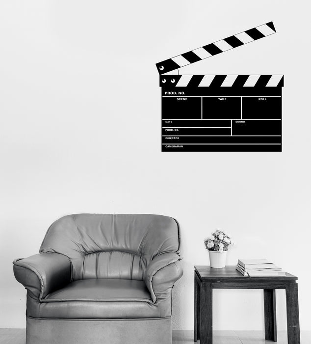 Wall Vinyl Decal Director Film Cinema Filming Movie Clapboard Unique Gift (n1689)