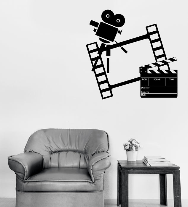 Wall Vinyl Decal Director Film Cinema Movie Clapboard Filming Stickers Unique Gift (n1690)
