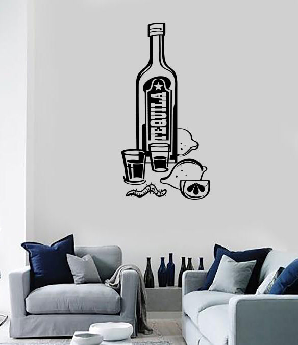 Vinyl Wall Decal Sticker Drink Tequila National Strong Alcohol Agave Unique Gift (n1439)