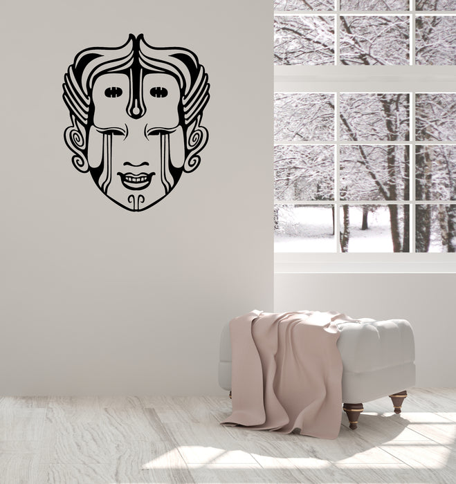 Wall VinylDecal Sticker Exotic Japanese Mask Tsure Noh Theatre Art Decor Unique Gift (n1526)
