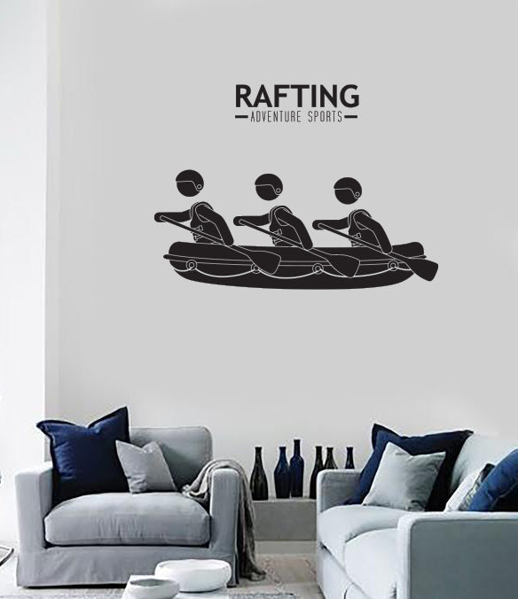 Wall Vinyl Decal Extreme Adventure Water Sports Design Rafting Stickers Unique Gift (n1727)