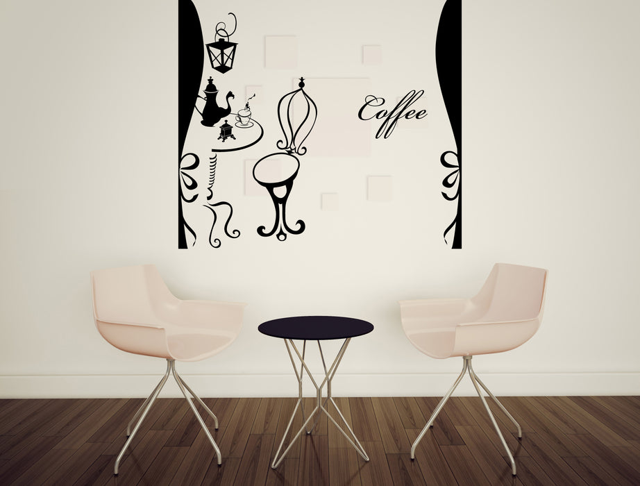 Wall Vinyl Decal Food Decor Coffee Time Restaurant Cafe Logo Unique Gift (n1811)