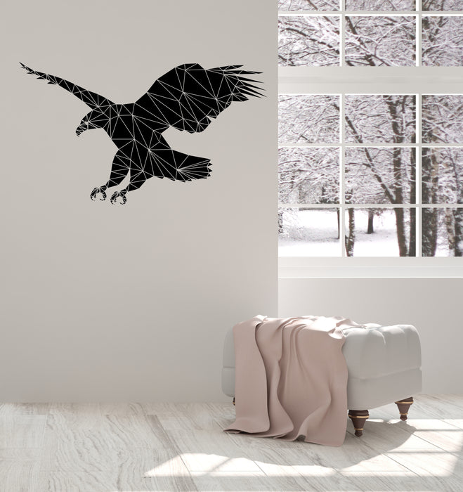 Wall Sticker Vinyl Decal Eagle Silhouette Geometric Diagonal Picture Unique Gift (n1444)