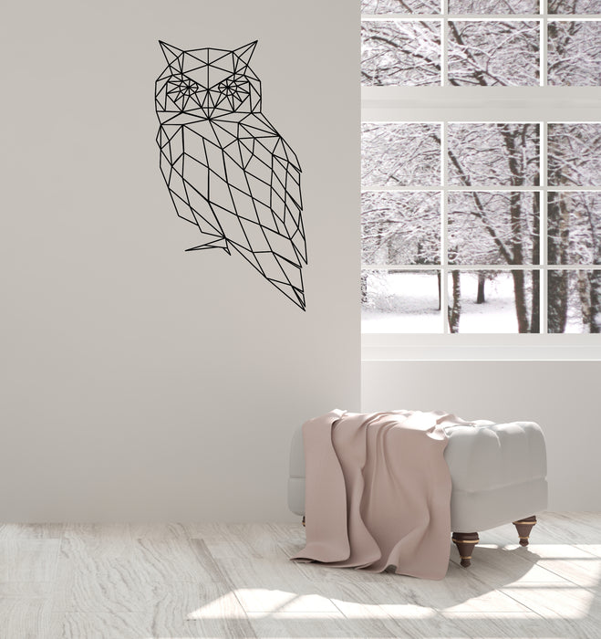 Wall Sticker Vinyl Decal Geometric Diagonal Picture Owl Silhouette Unique Gift (n1443)