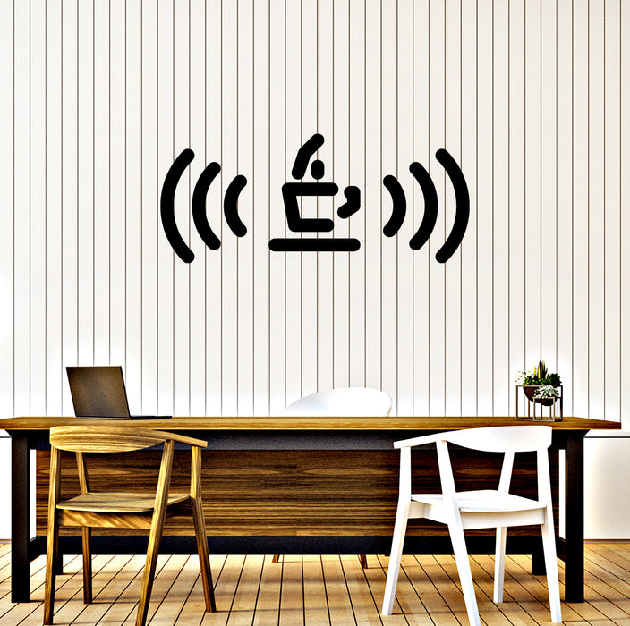 Vinyl Wall Decal Internet Cafe Sign Wifi Free Zone Bar Logotype Unique Gift (n1823)