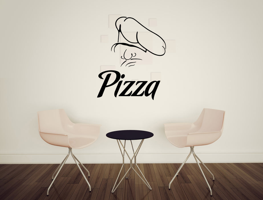 Wall Vinyl Decal Sticker Italian Pizzeria Restaurant Cafe Logo Unique Gift (n1805)