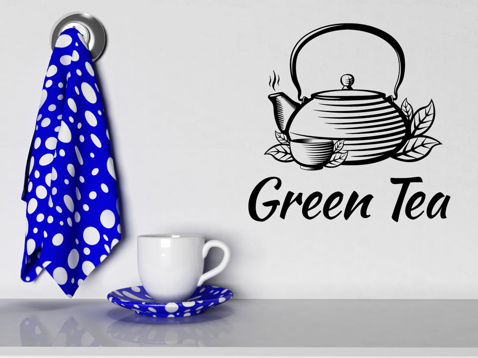 Wall Vinyl Decal Sticker Kettle Cup For Tea Kitchen Dining Room Decor Unique Gift (n1533)