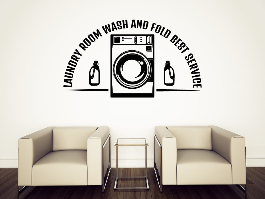 Wall Sticker Vinyl Decal Laundry Room Logo Cleaning Wash Dry Service  Unique Gift (n1478)