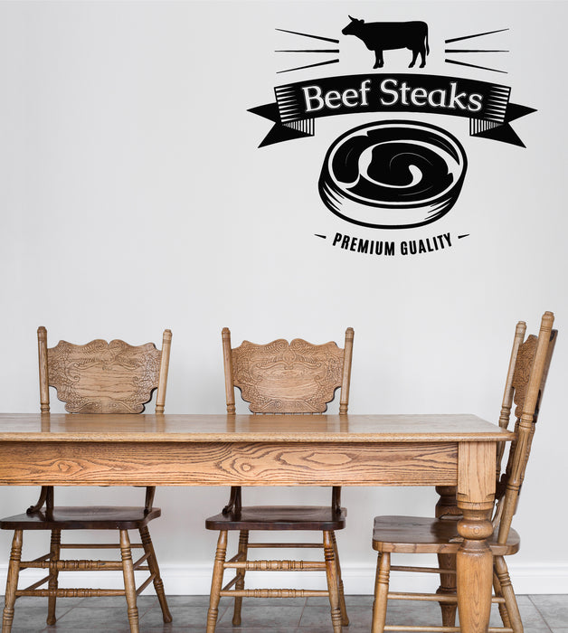 Wall Vinyl Decal Logo for Grilling Barbecue Steak House Cafe Unique Gift (n1491)