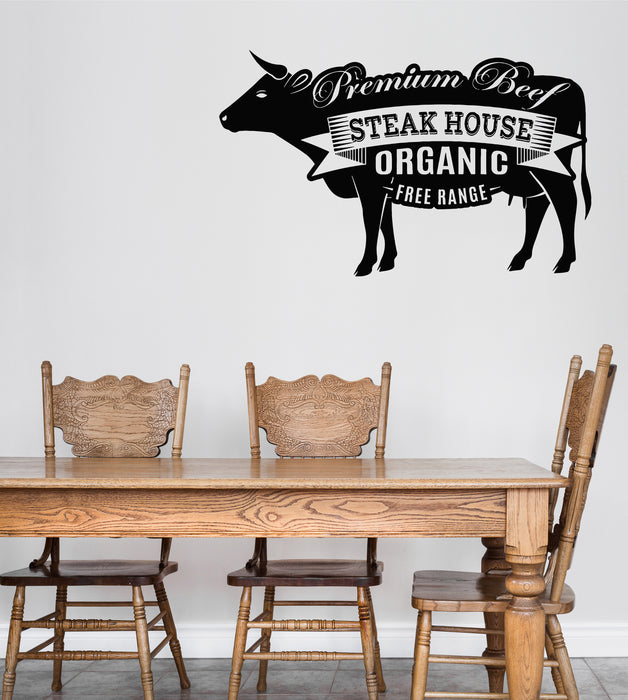 Vinyl Wall Decal Logo for Grilling Barbecue Steak House Cafe Sticker Unique Gift (n1492)