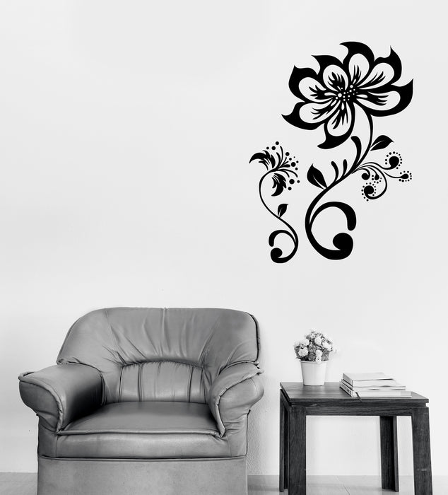 Wall Vinyl Decal Stickers Lotus Flower Exquisite Fabulous Pattern Unique Gift (n1771)