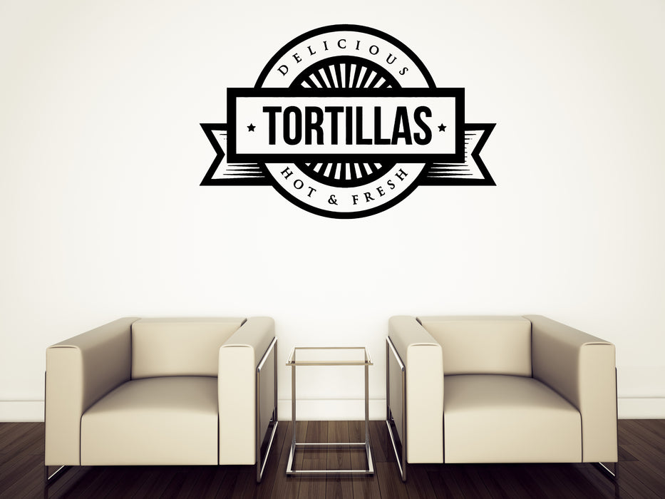 Vinyl Wall Decal Mexican Hot Fresh Burrito Tortillas Delicious Food Unique Gift (n1640)