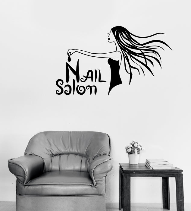 Vinyl Wall Decal Stickers Modern Nail Salon Logo Beauty Studio Design Unique Gift (n1757)