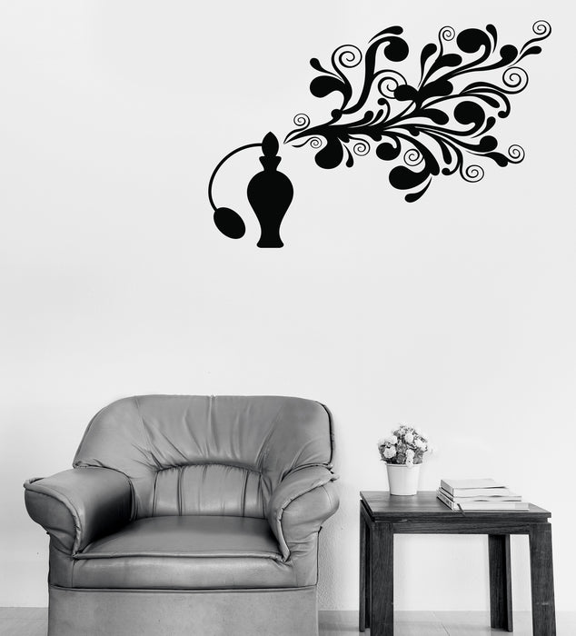 Wall Vinyl Decal Stickers Perfume Bottle Floral Scent Decor Unique Gift (n1767)