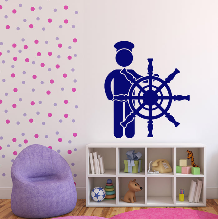 Wall Vinyl Decal Sailor Seaman Mariner Job Scientist Nautical Decor Unique Gift (n1418)