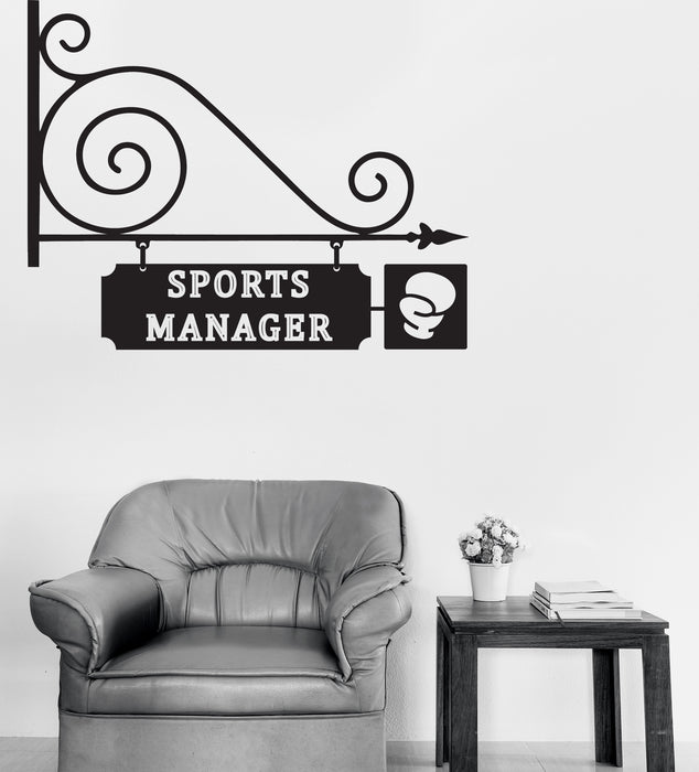 Wall Vinyl Decal Sticker Signboard Office Logo Sports Manager Unique Gift (n1907)