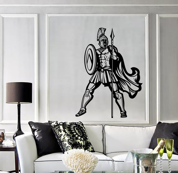 Wall Vinyl Decal Sticker Spartan Roman Trojan Gladiator Greek Warrior Unique Gift (n1617)