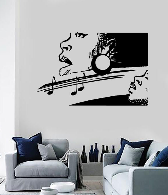 Wall Vinyl Decal Stickers African Lady Woman Singer Song Jazz Unique Gift (n1672)