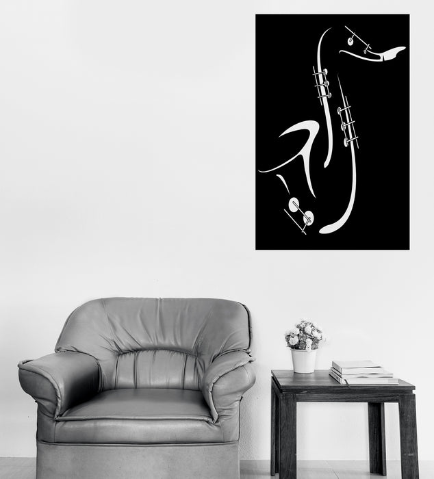 Vinyl Wall Decal Musical Instrument Saxophon Jazz Blues Love Music Unique Gift (n1679)