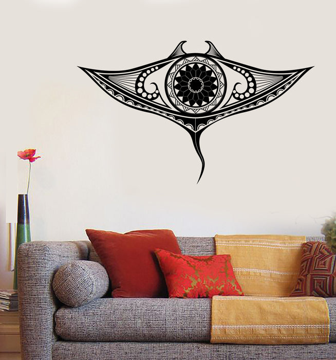 Vinyl Wall Decal Stingray Maori Style Tattoo Stickers Unique Gift (n1745)