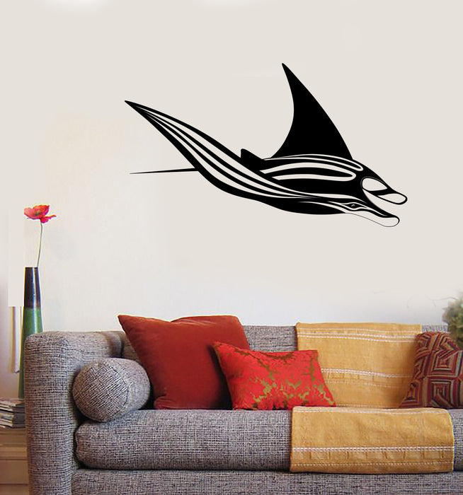 Wall Vinyl Decal Sticker Oceanic Stingray Maori Tattoo Style Decor Unique Gift (n1746)