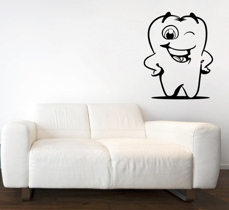 Wall Vinyl Decal Smile Tooth Dentist Stomatology Clinic Decor Unique Gift (n1743)
