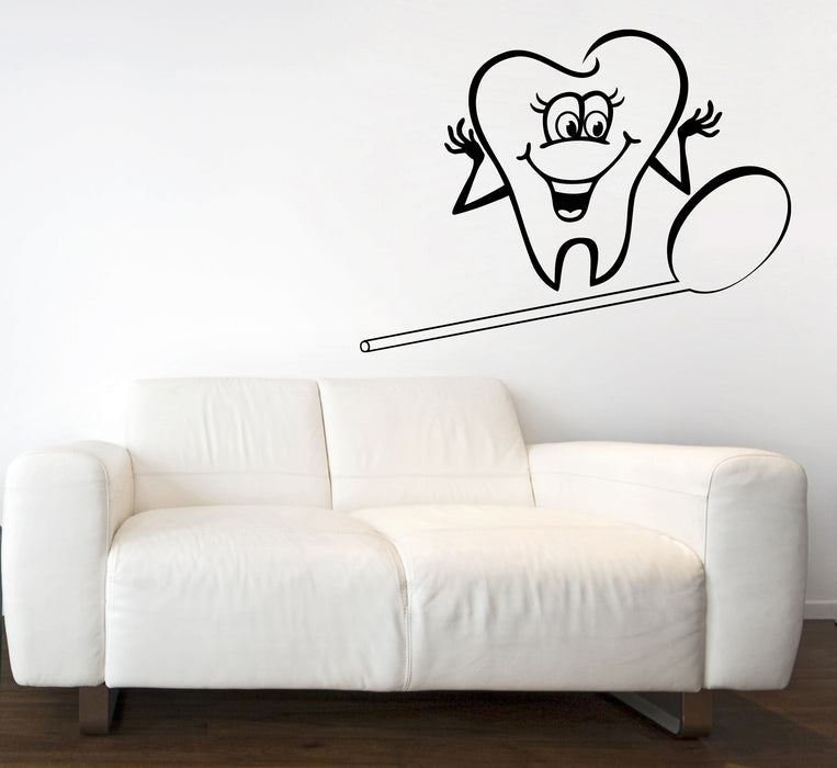 Wall Vinyl Decal Tooth Smile Oral Dentist Stomatology Clinic Decor Unique Gift (n1747)