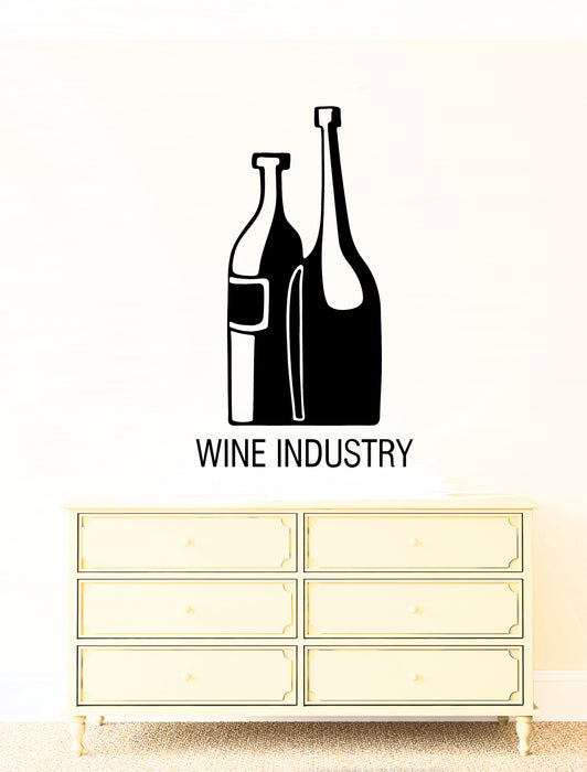 Vinyl Wall Decal Winemaking Indastry Wine Store Restaurant Cafe Logo Unique Gift (n1807)