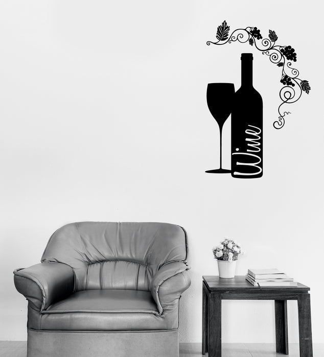 Wall Vinyl Decal Winemaking Wine Store Logo Restaurant Cafe Decor Unique Gift (n1806)