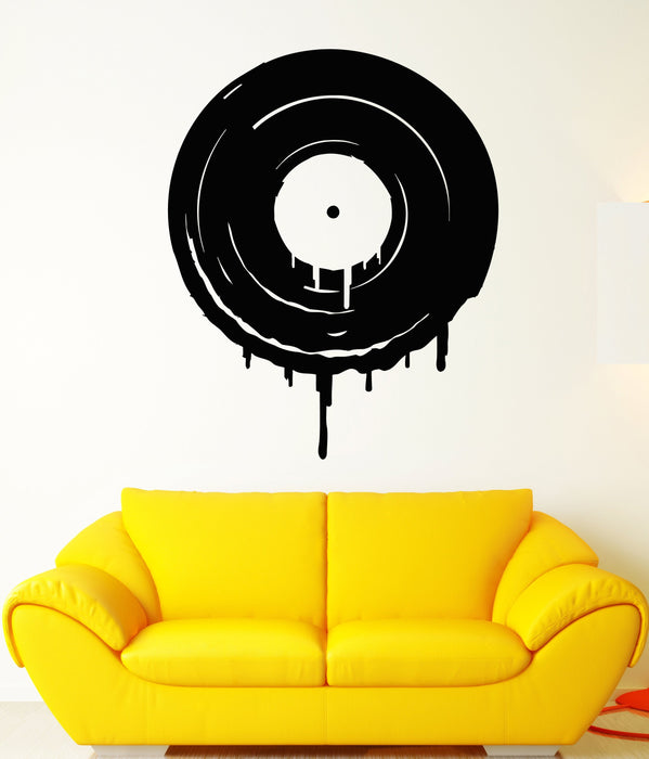 Vinyl Wall Decal Records Disk Retro Style Music Lover Stickers Unique Gift (1679ig)