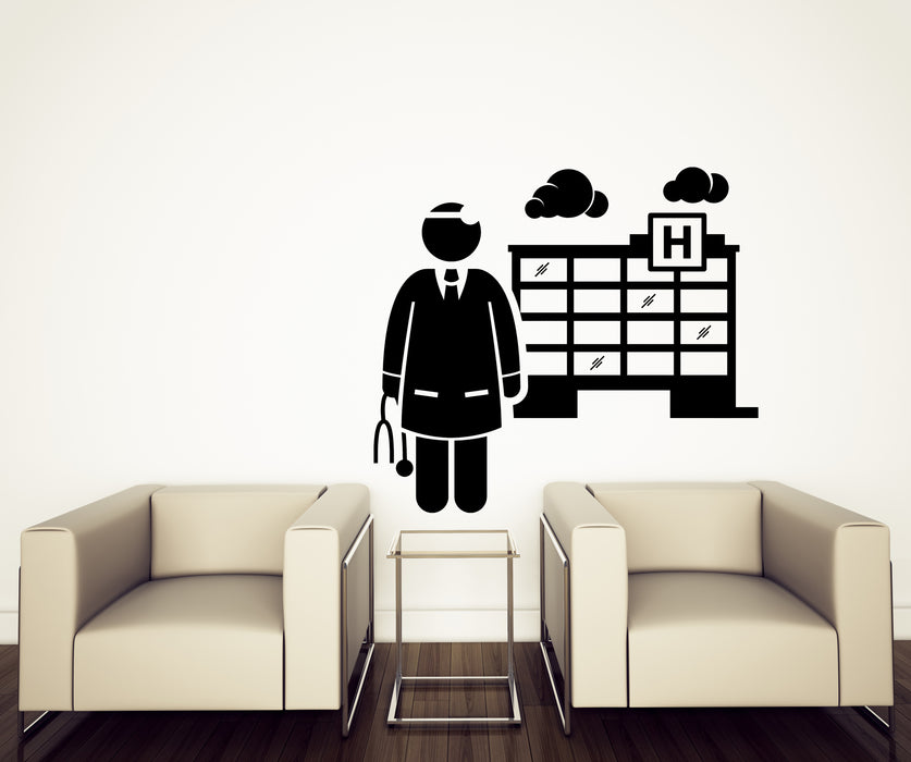 Wall Vinyl Wall Decal Doctor Medical Healthcare Hospital Jobs Career Unique Gift (n1400)