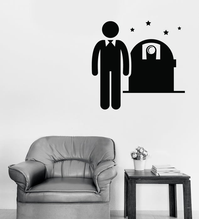 Wall Vinyl Decal Jobs Scientist Careers Astronomer Occupations Careers Unique Gift (n1389)