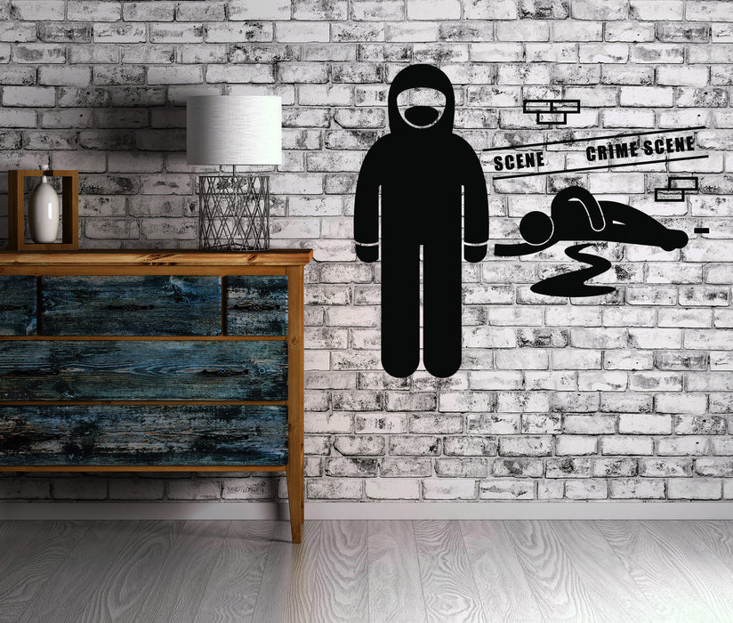 Wall Vinyl Decal Jobs Careers Crime Scene Investigator Occupations  Unique Gift (n1387)