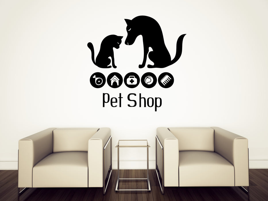 Vinyl Wall Decal Sticker Pet Store Logo Home Animals Design Unique Gift (n1606)