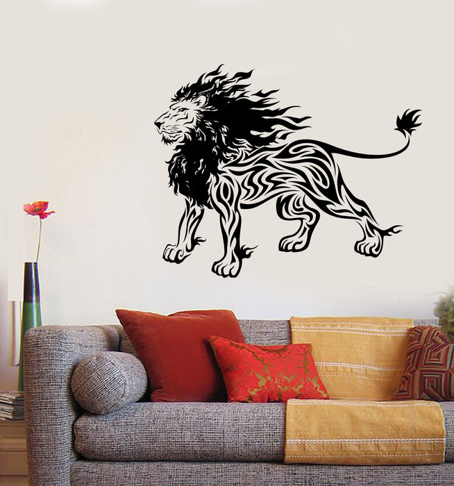 Vinyl Wall Decal Sticker Wild Animals Strong Powerful Lion Predator Unique Gift (n1621)