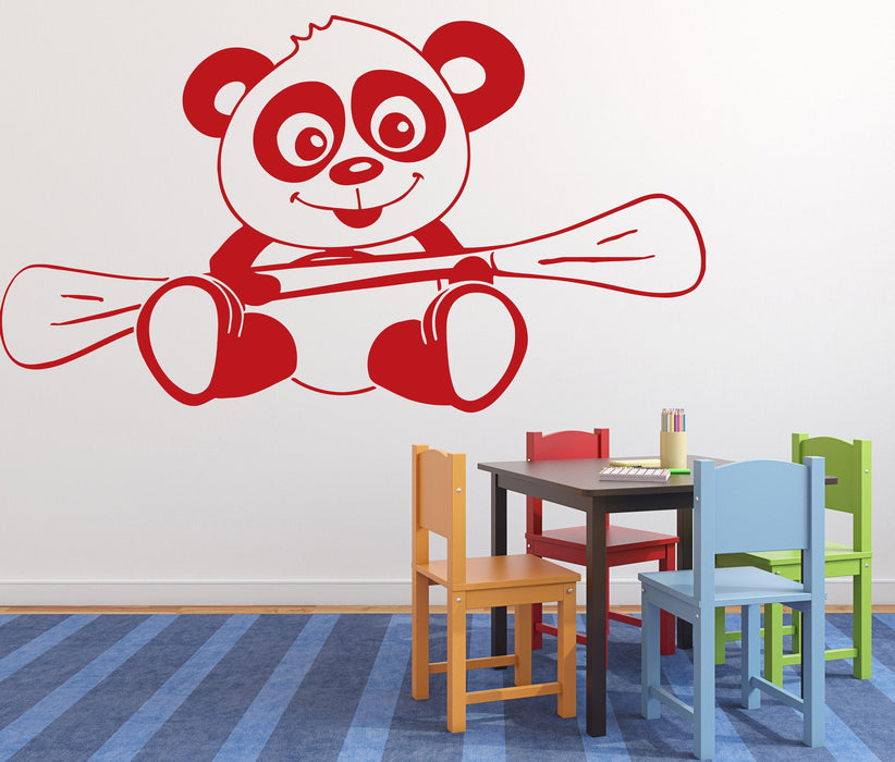 Wall Sticker Vinyl Decal Cute baby panda smiling cartoons game Unique Gift (n529)