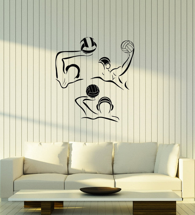Autocollant mural en vinyle pour joueurs de water-polo, décoration d'intérieur, art sportif (ig5770)