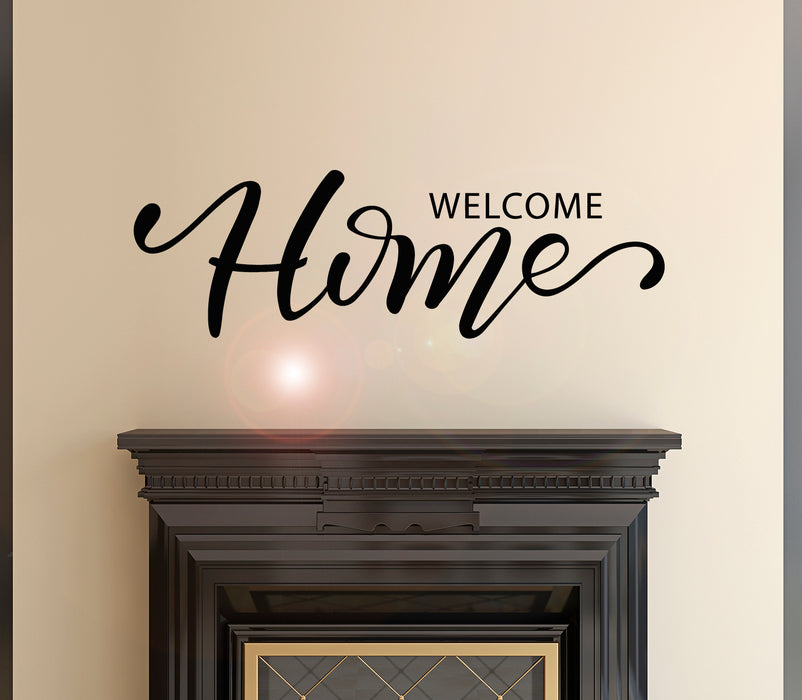 Vinyl Wall Decal Phrase Welcome Home Interiors Decor For Living Room Stickers Mural 28.5 in x 9 in gz041