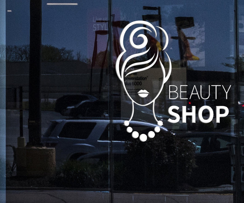 Window Mural and Vinyl Wall Decal Beauty Shop Woman Fashion Girl Stickers Unique Gift (300igw)