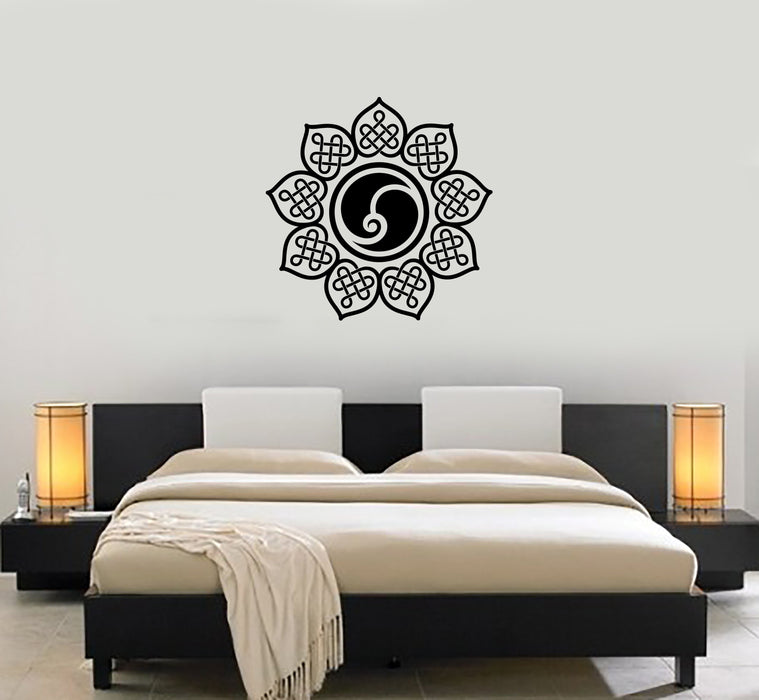 Vinyl Decal Mandala Yoga Hinduism Zen Yin Yang Wall Stickers Mural Unique Gift (g068)