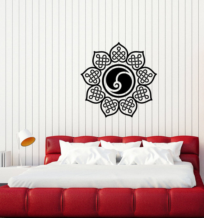 Vinyl Decal Mandala Yoga Hinduism Zen Yin Yang Wall Stickers Mural Unique Gift (g068)