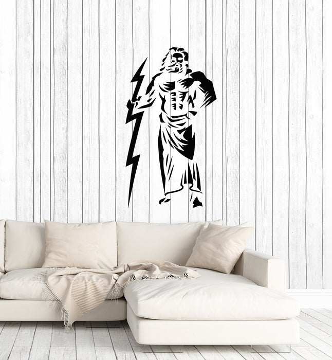 Vinyl Wall Decal Zeus King of the Gods Ancient Greek Myth Stickers Mural (ig5678)