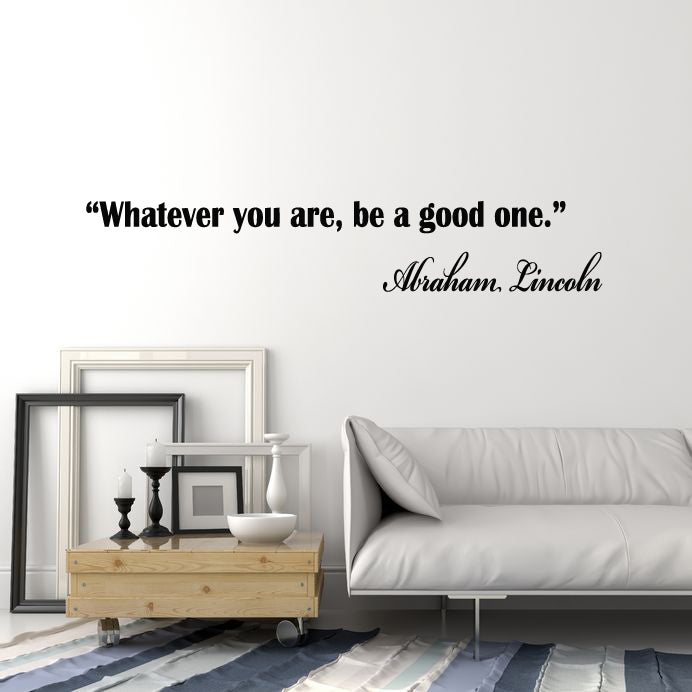 Vinyl Wall Decal Abraham Lincoln President Quote Lettering Stickers Mural (g3573)