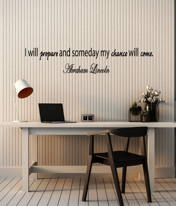 Vinyl Wall Decal Politician Abraham Lincoln Inspiring Quote Words Stickers Mural (g3574)