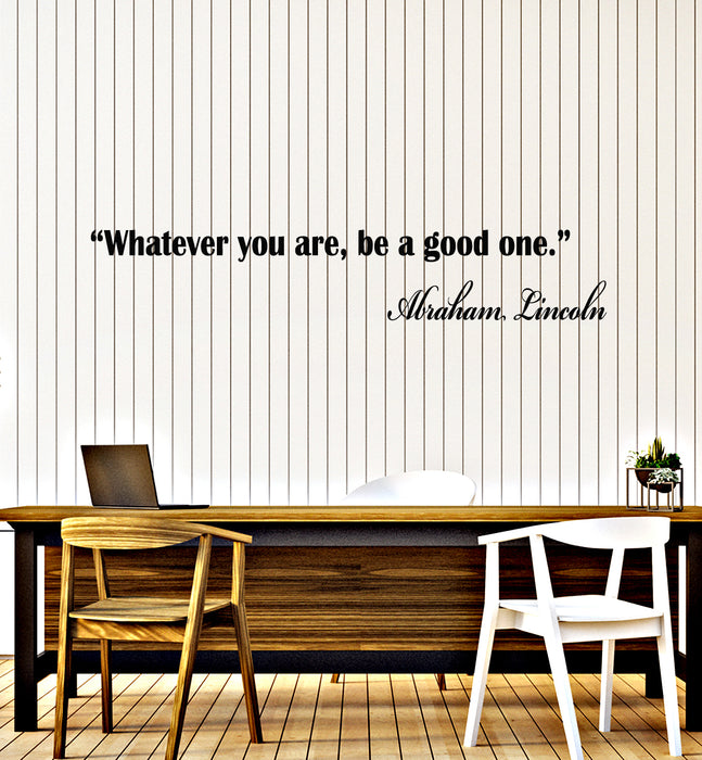 Vinyl Wall Decal Abraham Lincoln President Quote Lettering Stickers Mural (g3573)