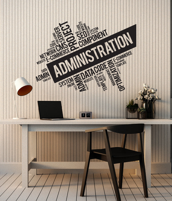Vinyl Wall Decal Administration Office Space Decor Idea Admin Stickers ...